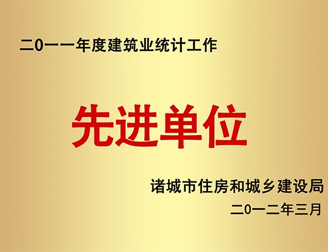 2011构筑业统计工作先进单元