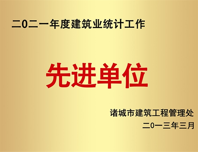 2021构筑业统计工作先进单元