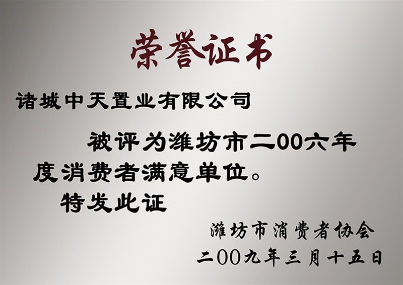 2006年消费者中意单元