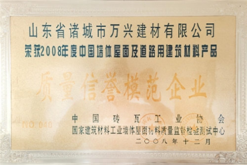 2008年度质量诺言圭表企业